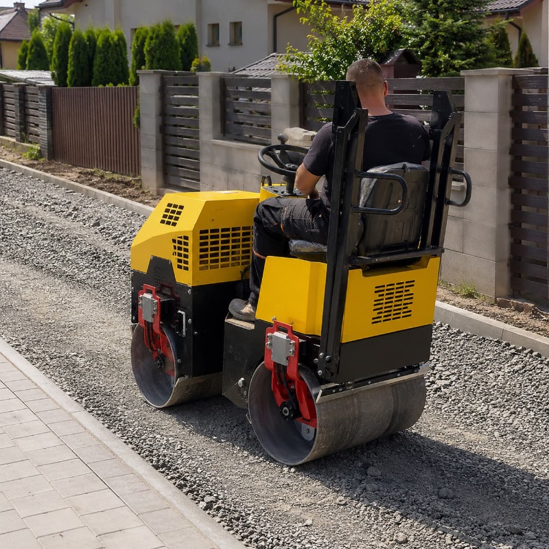 Heavy Equipment For Construction - Mesin Pemadat Jalan Getar Drum Ganda,