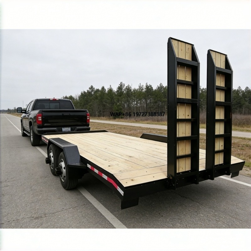 Heavy Equipment Hauling - Trailer Peralatan Kayu Beraspal dengan As