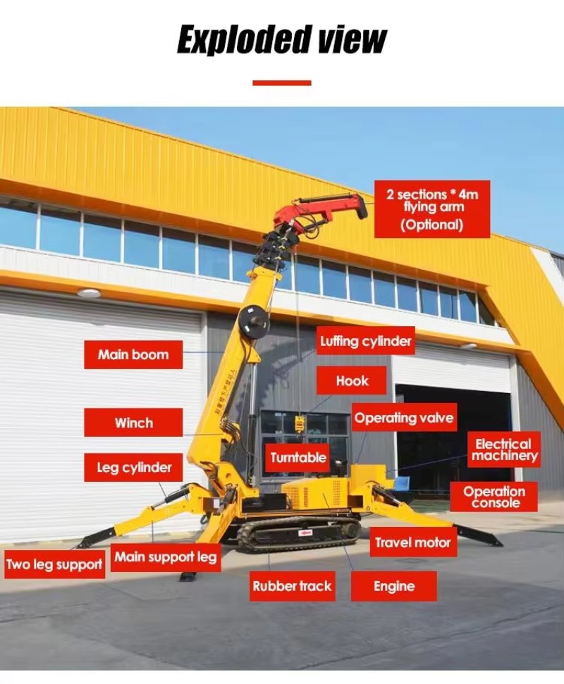 Crane Hidrolik 8T Tipe Spider, - Heavy Equipment Lift ulasan dan harga